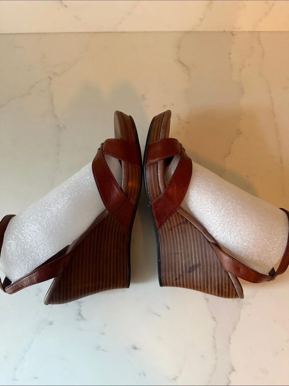 UGG Leather Wedge Sandals